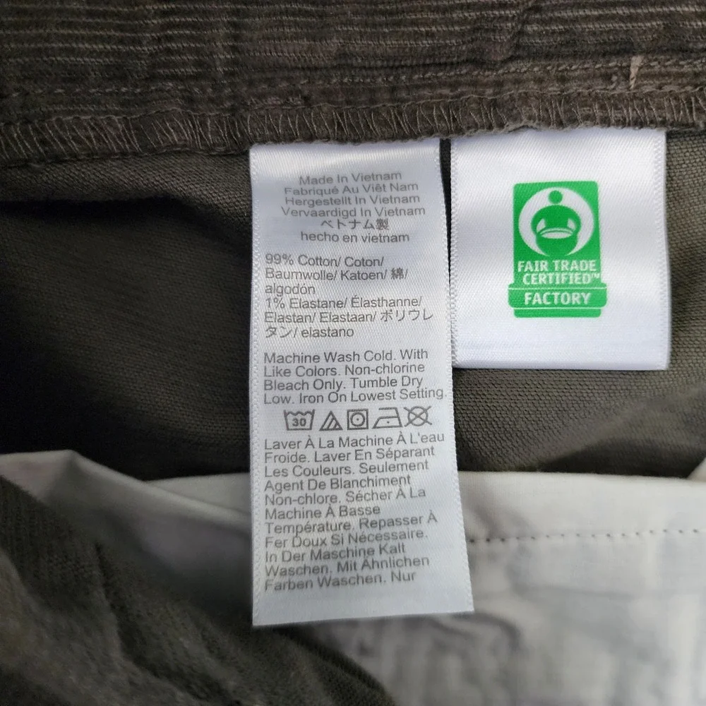 J.Crew Flex Straight Fit Corduroy Pants Mens 32X30 Olive Drab Green NWT